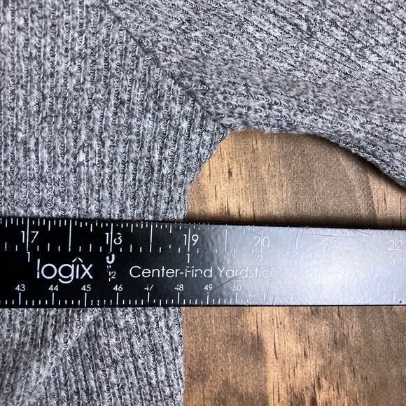 Tropik Womens Sweater Charcoal Ribbed Boat Neck Long Sleeve Knit Stretch Large - Picture 8 of 12